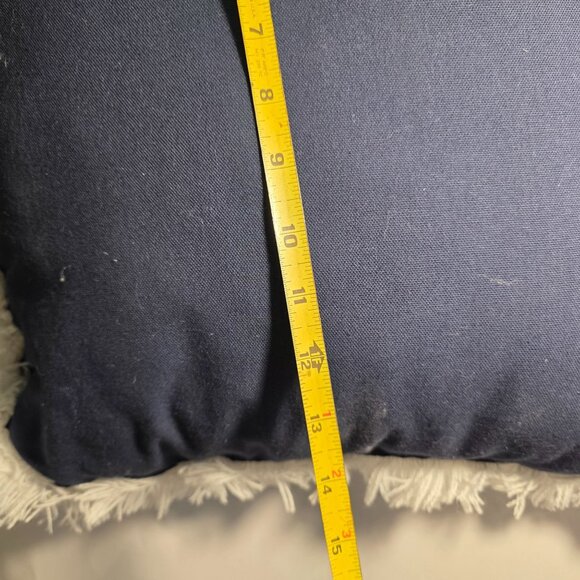 Santa Christmas Tree tapestry Pillow Fringe old world birds festive snow winter - Picture 5 of 5